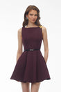 Willow Purple Sleeveless Pleated Mini Dress