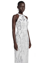 Willow White Sequin Sleeveless Maxi Dress