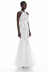 Willow White Sequin Sleeveless Maxi Dress