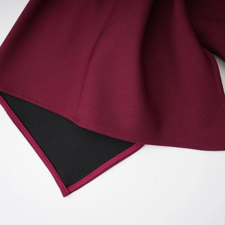 Guenda Maxi Dress Burgundy Asymmetrical Cape
