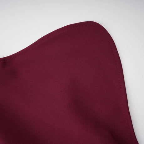 Guenda Maxi Dress Burgundy Asymmetrical Cape