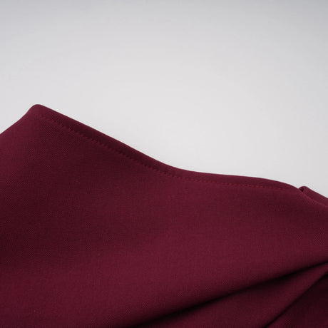 Guenda Maxi Dress Burgundy Asymmetrical Cape