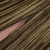 Xrystyna Gold Metallic Ruched Maxi Dress
