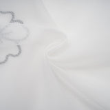 Yaelle White Floral Appliqué Tulle Midi Dress