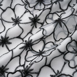 Yaelle White Floral Appliqué Tulle Midi Dress