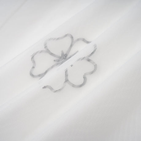 Yaelle White Floral Appliqué Tulle Midi Dress