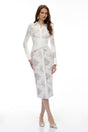 Elisabetta Midi Dress White Floral Lace Wrap