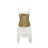 Annetta Mini Dress Brown Bustier Panel