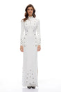 Charlotte Maxi Dress High Neck Studded