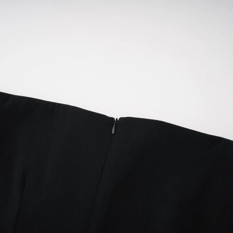 Yoliswa Black OffShoulder Maxi Dress with High Thigh Slit
