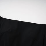 Jayla Maxi Dress Black Off-Shoulder with High Thigh Slit
