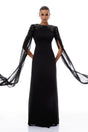 Eulalia Black Embellished Maxi Gown
