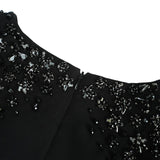 Yseult Black Embellished Maxi Gown