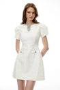 Rina Mini Dress Ivory Rhinestone