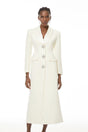 Alice Neutrals Crystal-buttoned Coat