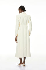 Alice Neutrals Crystal-buttoned Coat