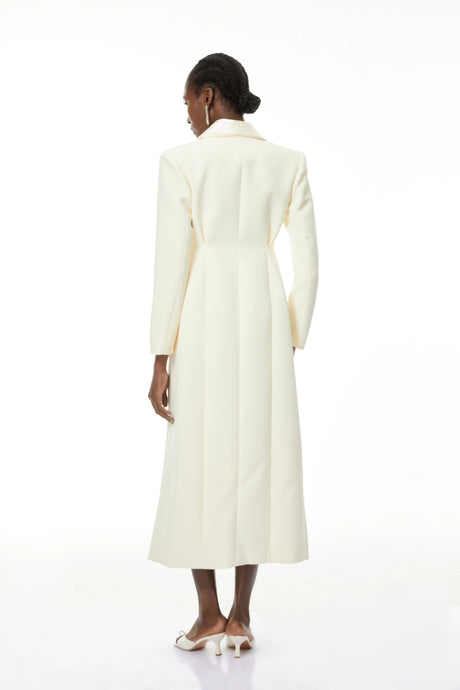 Alice Neutrals Crystal-buttoned Coat