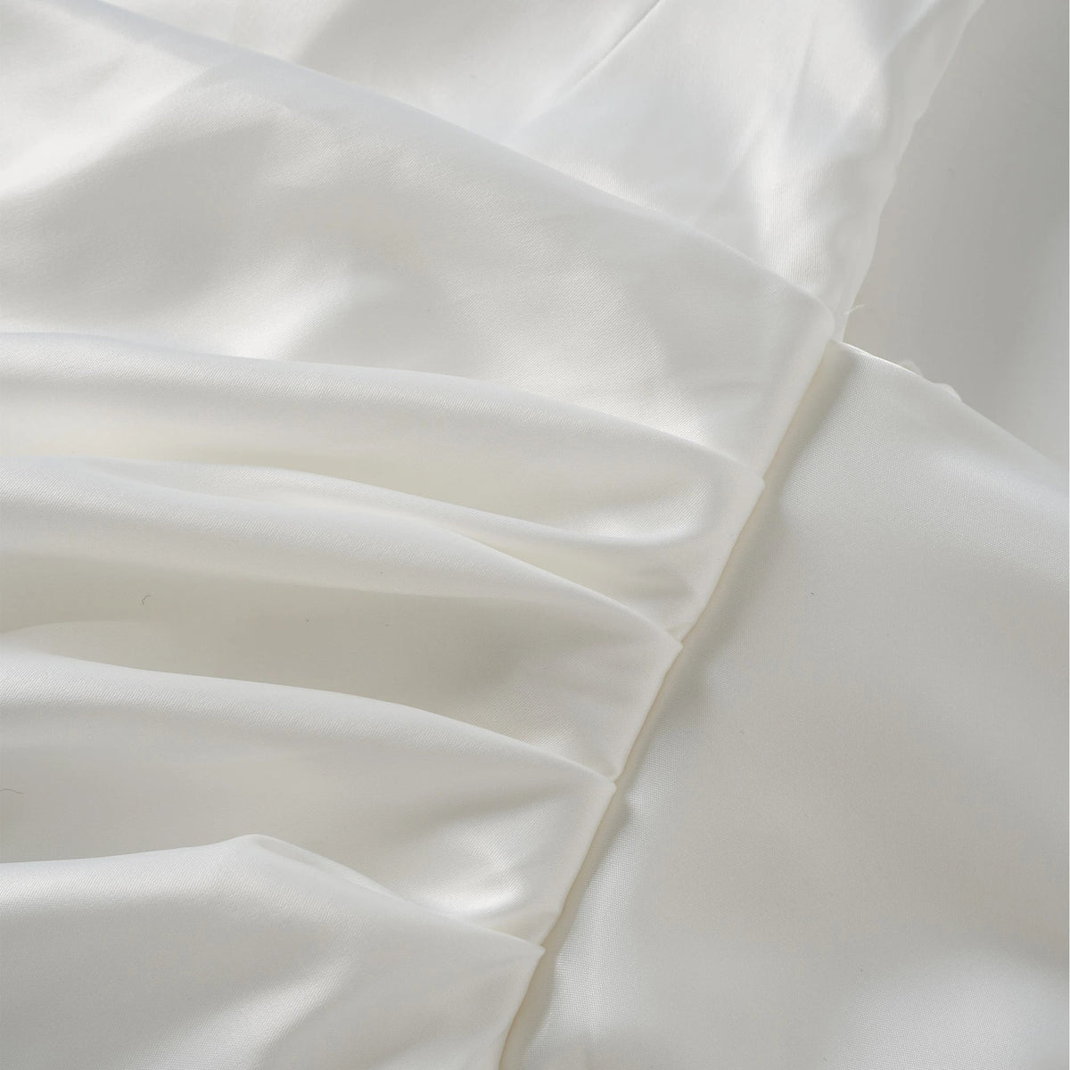 Landry Mini Dress White Ruched Ribbon Detail