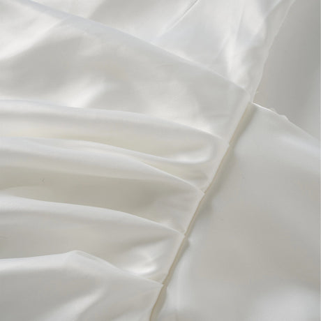 Landry Mini Dress White Ruched Ribbon Detail