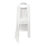 Landry Mini Dress White Ruched Ribbon Detail