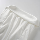 Landry Mini Dress White Ruched Ribbon Detail