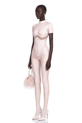 Agnese Pink Short Sleeve Catsuit
