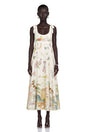 Isabel Maxi Dress Green Color Block Print