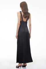 Malaya Maxi Dress Black Cut-Out Floral Lace
