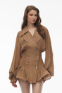 Gabrielle Dress Khaki Double-Breasted Blazer