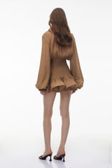 Gabrielle Dress Khaki Double-Breasted Blazer