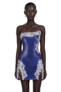 Catherine Mini Dress Purple Sequin with Lace